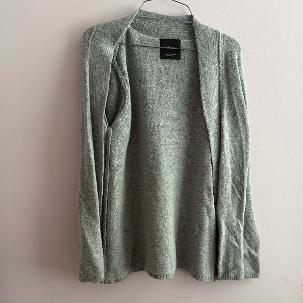 Chico's gray Open Front Sweater